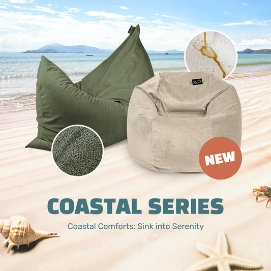 Coastal Series - NEW Pile Fabric Bean Bags