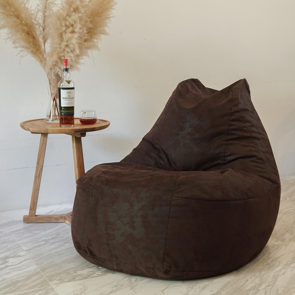 Behemoth – Leather-Print Upholstery Bean Bag Couch