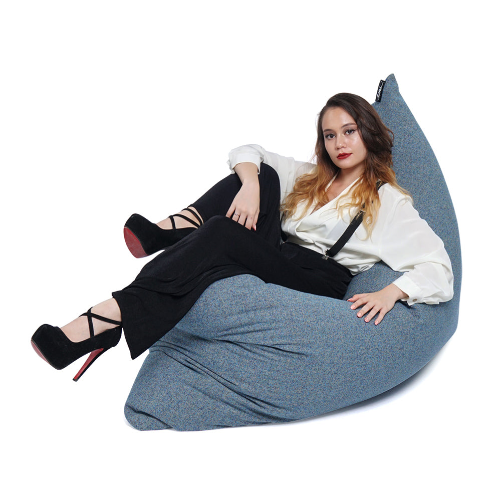 Vesuvius – Linen-Style Upholstery and Synthetic Suede Versatile Bean Bag