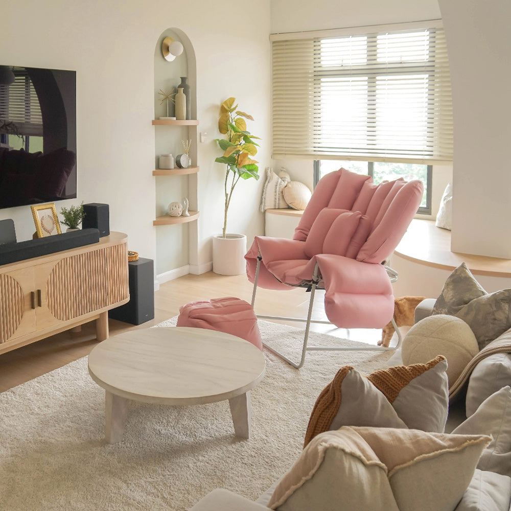 huggu Set – Chair + Footstool + Cushion in sakura