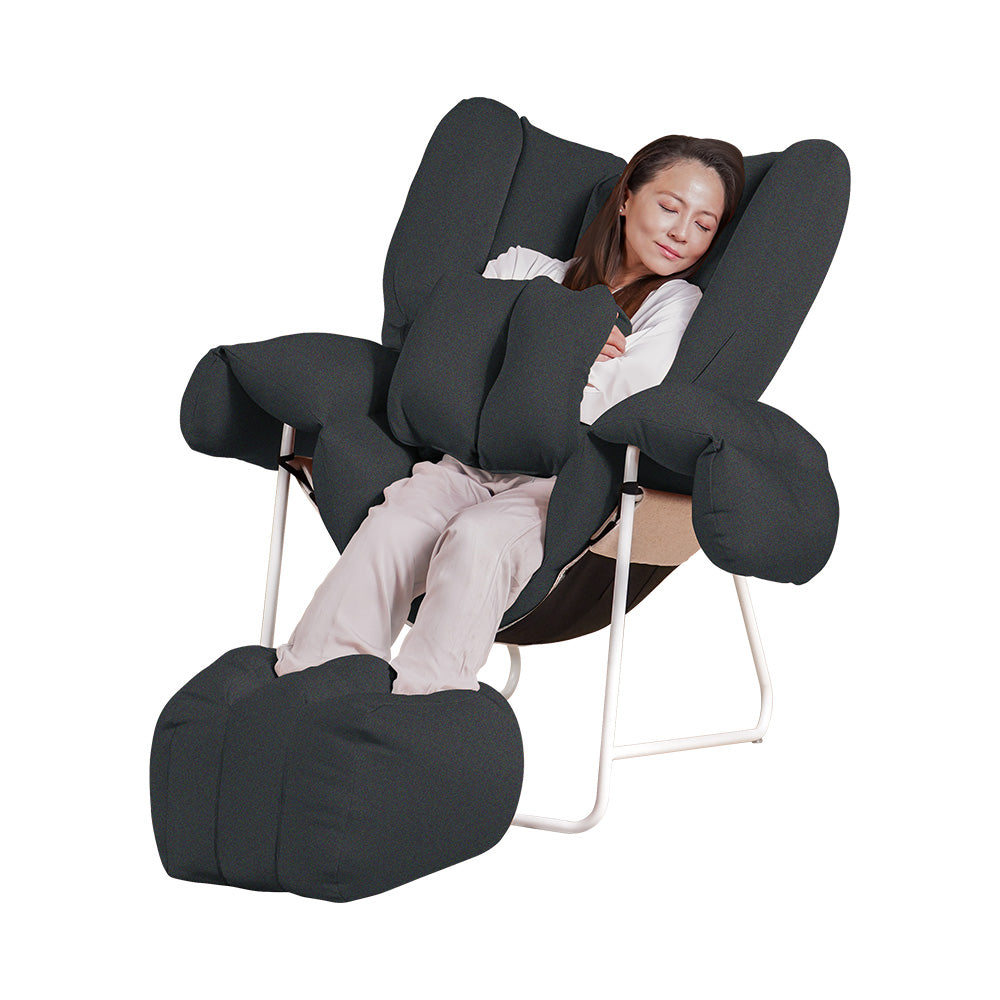 huggu Set – Chair + Footstool + Cushion in suiseki