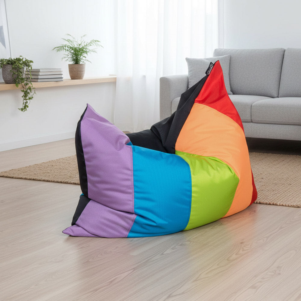 rainbow plopsta’ – zero-waste versatile bean bag